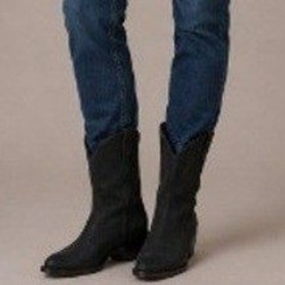 Wolverine Men's Black Rubber Outsole Suede Pull On Western Boots Size‎ 10.5